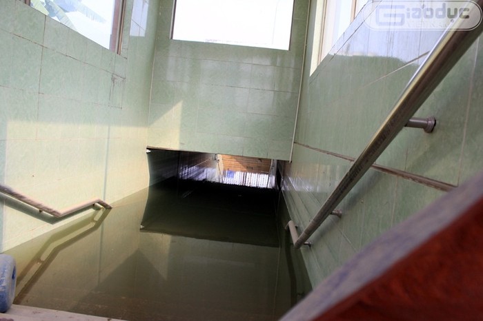 Một số hầm đi bộ nước ngập như cái ao và phải đóng cửa